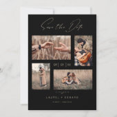 Save The Date 4 Photos Moderne Collage Mariage Script (Devant)