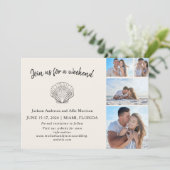 Save The Date 4 Photos Plage Coquillages Mariage Destination (Debout devant)
