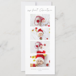 Save The Date 4 Photos Strip Baby First Christmas Holiday Card