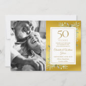 Save The Date 50e anniversaire de mariage de verdure de papier d (Devant)