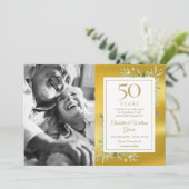 Save The Date 50e anniversaire de mariage de verdure de papier d (Debout devant)
