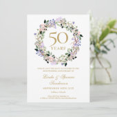 Save The Date 50e anniversaire de Mariage d'or Floral (Debout devant)