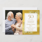 Save The Date 50e anniversaire de mariage Greenery 2 Photos (Devant)