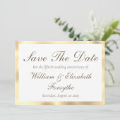 Save The Date 50e anniversaire de mariage Or (Debout devant)