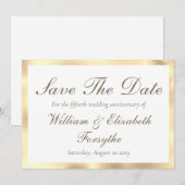 Save The Date 50e anniversaire de mariage Or (Devant / Derrière)