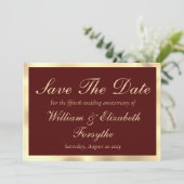 Save The Date 50e anniversaire de Mariage Or Enregistrer la date (Debout devant)