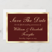 Save The Date 50e anniversaire de mariage or Sauvegarder la date (Devant / Derrière)