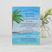 Save The Date 50e anniversaire de mariage Tropical Beach bord de (Debout devant)