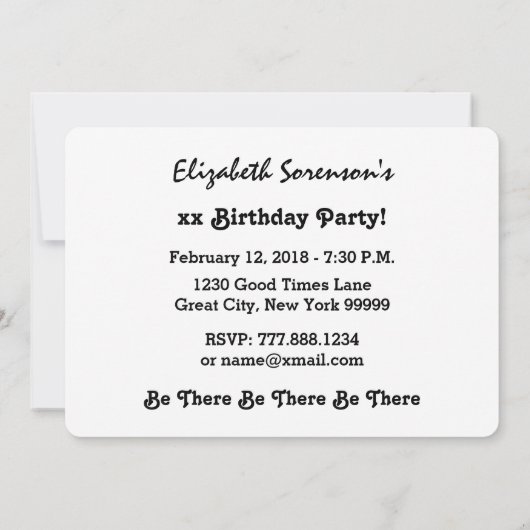 Save The Date 50e FÊTE D'ANNIVERSAIRE Pour Son Black and Gold H0 (Dos)