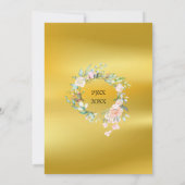 Save The Date 50ème anniversaire de Mariage d'or floral (Dos)