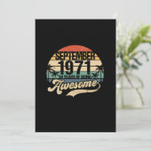 Save The Date 50th Birthday 50 Year Old Awesome Since September (Debout devant)