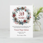 Save The Date 59e anniversaire du Mariage hiver (Debout devant)