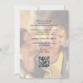 Save The Date 5 Photo Collage Mariage Gold Script QR Code (Dos)