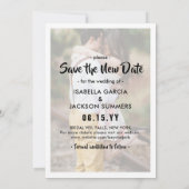 Save The Date 5 Photo Moderne Minimale Mariage Postpone | Modifi (Dos)