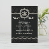 Save The Date * 5 po x 7 po Laces modernes Mariage Passeport de  (Debout devant)
