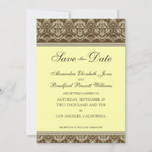 Save The Date 5x7 Appartement Enregistrer la date Vintage Baroqu