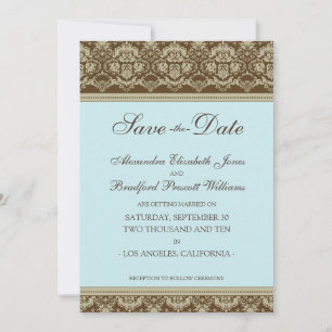 Save The Date 5x7 Appartement Enregistrer la date Vintage Baroqu