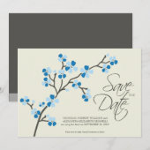 Save The Date 5X7 Cherry Blossom Designer Enregistrer la date 2 (Devant / Derrière)