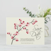 Save The Date 5X7 Cherry Blossom Designer Enregistrer la date 2 (Debout devant)