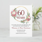 Save The Date 60e anniversaire du Mariage Diamond (Debout devant)