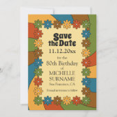 Save The Date 60s Inspired Birthday Party for Retro Enthusiasts  (Devant)