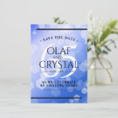 Save The Date 65e anniversaire de l'élégant Mariage Blue Sapphir (Debout devant)