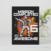 Save The Date 6 Anniversaire Astronaut 6 Anniversaire Bir spatia (Debout devant)