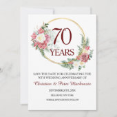Save The Date 70e anniversaire du Mariage Platinum (Devant)