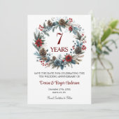 Save The Date 7e anniversaire Mariage hiver (Debout devant)