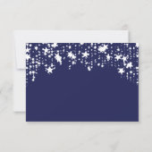 Save The Date 80e anniversaire marine bleu blanc étoiles (Dos)