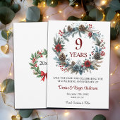 Save The Date 9e anniversaire du Mariage hiver