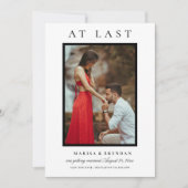 Save The Date À Dernier Elegant noir et blanc photo (Devant)