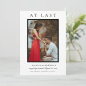 Save The Date À Dernier Elegant noir et blanc photo (Debout devant)