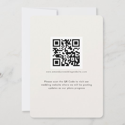 Save The Date À Dernier Script superposition photo QR Mariage d' (Dos)