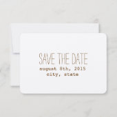 Save The Date À feuillage persistant Arbre Branches Mariage Enre (Dos)