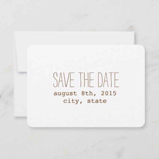 Save The Date À feuillage persistant Arbre Branches Mariage Enre (Dos)