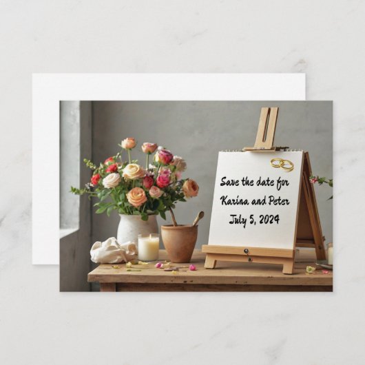 Save the date aankondiging (Voorkant / Achterkant)