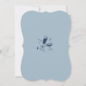 Save the Date Aankondiging Hand getekend Doodle Bl (Achterkant)