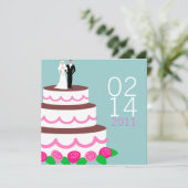 Save the Date Aankondigingen {Trouwtaart} (Staand voorkant)