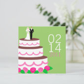 Save the Date Aankondigingen {Trouwtaart} (Staand voorkant)