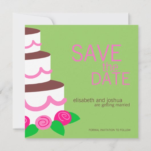 Save the Date Aankondigingen {Trouwtaart} (Achterkant)