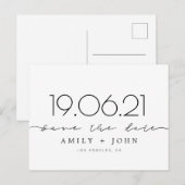 Save the date aankondigingskaart (Voorkant / Achterkant)