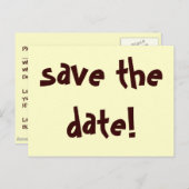 Save the date! aankondigingskaart (Voorkant / Achterkant)