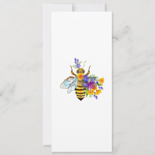 Save The Date Abeille à fleurs avec plantes sauvages