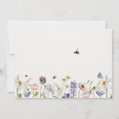 Save The Date Abeilles de fleurs esthétiques en fleurs (Dos)