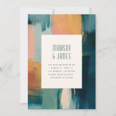 Save The Date Abstract Art Modern Painting Unique Wedding (Devant)