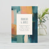 Save The Date Abstract Art Modern Painting Unique Wedding (Debout devant)