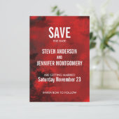 Save The Date Abstrait artistique moderne noir et rouge Mariage (Debout devant)