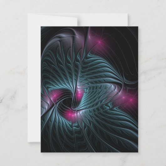 Save The Date Abstrait Imaginaire coloré fractal (Devant)