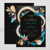 Save The Date Abstrait mariage moderne et élégant (Devant / Derrière)